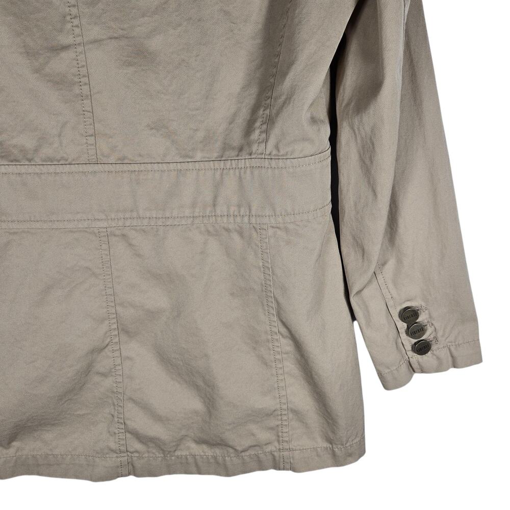 Emanuel Ungaro Liberte Jacket Women Petite 10/44 Khaki Cotton Utility Safari VTG - Picture 11 of 12